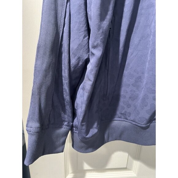 Athleta Brooklyn Bomber Jacket, Leopard Medieval Violet SIZE 2X - Picture 6 of 13